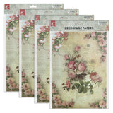 Load image into Gallery viewer, Little Birdie Decoupage Paper A4 - Pack of 4 (16 Sheets Total) | Craft Paper for DIY, Home Decor, and Mixed Media Art - (Fairy Blossom)