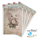 Load image into Gallery viewer, Little Birdie Decoupage Paper A4 - Pack of 4 (16 Sheets Total) | Craft Paper for DIY, Home Decor, and Mixed Media Art - (Melody Blooms)