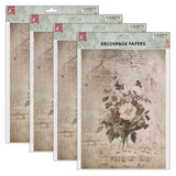 Load image into Gallery viewer, Little Birdie Decoupage Paper A4 - Pack of 4 (16 Sheets Total) | Craft Paper for DIY, Home Decor, and Mixed Media Art - (Melody Blooms)