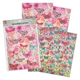 Load image into Gallery viewer, Decoupage Paper A4 4/Pkg -  Butterfly Flight