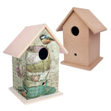 Load image into Gallery viewer, Little Birdie MDF Base Bird House 5.5&quot; x 7&quot; - Pack of 3 | DIY Unfinished Wood Craft | Paintable Birdhouse for Kids &amp; Adults | Ideal for Home Décor, School Projects &amp; Arts and Crafts