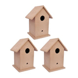 Load image into Gallery viewer, Little Birdie MDF Base Bird House 5.5&quot; x 7&quot; - Pack of 3 | DIY Unfinished Wood Craft | Paintable Birdhouse for Kids &amp; Adults | Ideal for Home Décor, School Projects &amp; Arts and Crafts