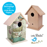 Load image into Gallery viewer, Little Birdie MDF Base Bird House 5.5&quot; x 7&quot; - Pack of 3 | DIY Unfinished Wood Craft | Paintable Birdhouse for Kids &amp; Adults | Ideal for Home Décor, School Projects &amp; Arts and Crafts