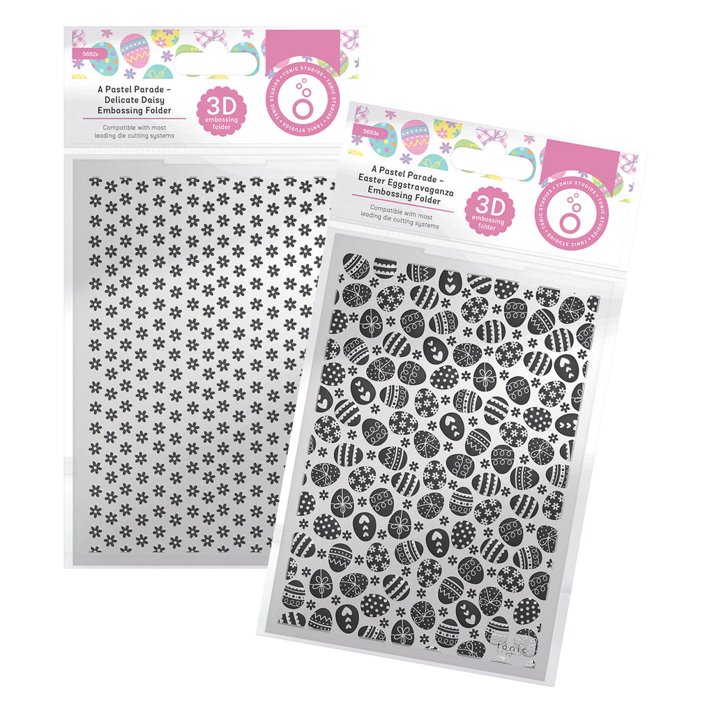 A Pastel Parade 3D Embossing Folder Collection - DB184