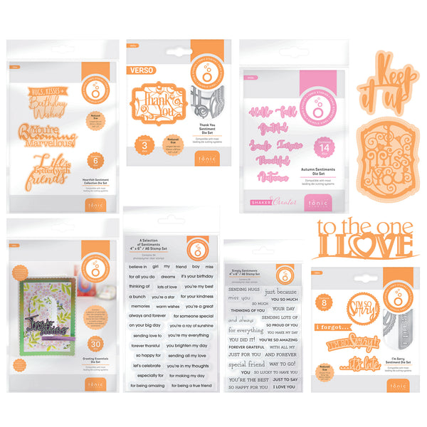 Mega Sentiments Die and Stamp Set Bundle