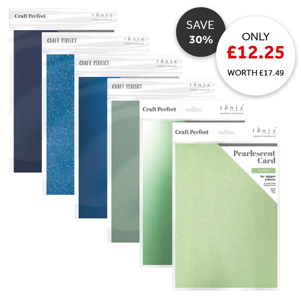 Mixed Cardstock Bundle - Café Creations Blues & Greens Palette