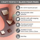 Load image into Gallery viewer, Craft Perfect Adhesives Craft Perfect - Adhesives - Dimensional Foam Pads - Black -  12mm (96 pads)  - 9754e