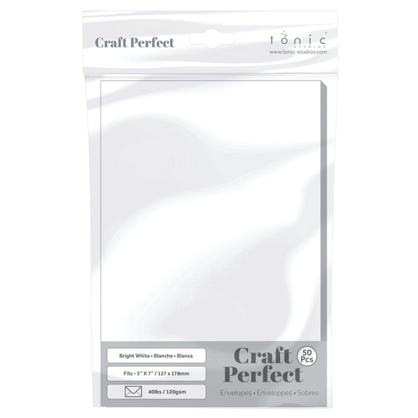 Craft Perfect Card Blanks & Envelopes Craft Perfect - 50 Pack Bright White Envelopes 5" x 7" - 9282E