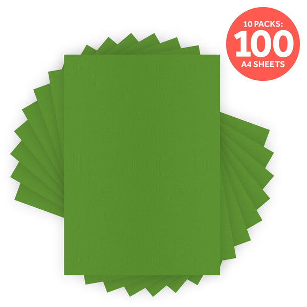 Craft Perfect Classic Card Classic Card  - Grass Green - Weave Textured - A4 - 9035e10