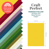 Load image into Gallery viewer, Craft Perfect Classic Card Classic Card - Marigold Yellow - Weave Textured - A4 - 9028e10