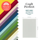 Load image into Gallery viewer, Craft Perfect Classic Card Classic Card - Misty Grey - Weave Textured - A4 - 9017e10