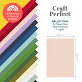 Load image into Gallery viewer, Craft Perfect Classic Card Craft Perfect - Classic Card  - Ballet Pink - Weave Textured - A4(10/PK) - 9089e