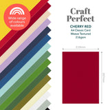 Load image into Gallery viewer, Craft Perfect Classic Card Craft Perfect - Classic Card - Cherry Red - Weave Textured - A4(10/PK) - 9076e