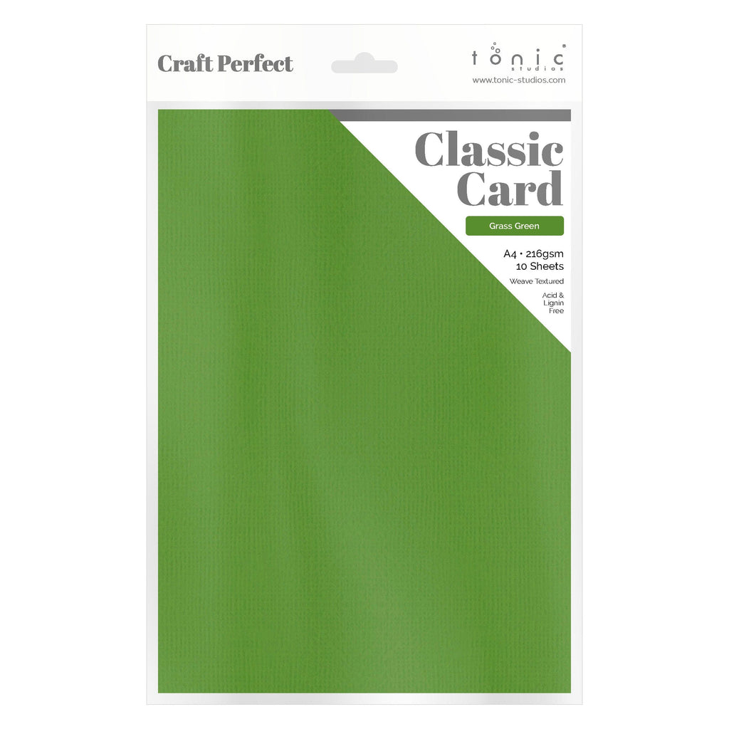 Craft Perfect Classic Card Craft Perfect - Classic Card - Grass Green - A4 - 216gsm - 10 Sheets - 9035E