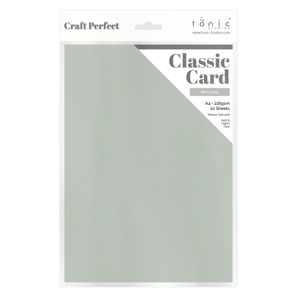 Craft Perfect Classic Card Craft Perfect - Classic Card - Misty Grey - Weave Textured - A4 (10/PK) - 9017E