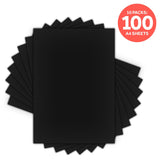 Load image into Gallery viewer, Craft Perfect Classic Card Multipack of 10 Classic Card  - Jet Black - Weave Textured - A4- 9011e10