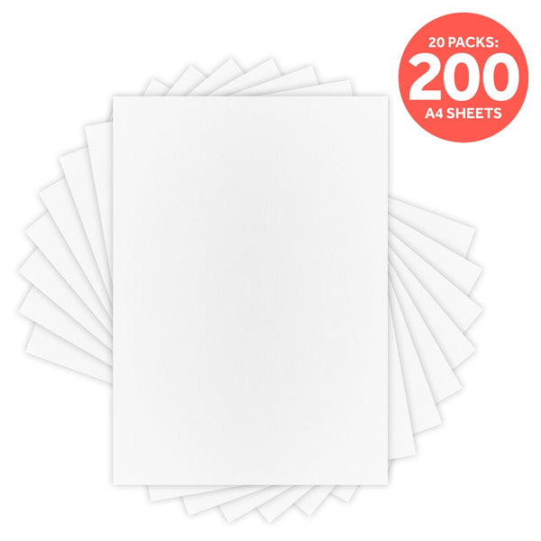 Craft Perfect Classic Card Multipack of 20 - Classic Card  - Bright White- A4 - 9016e20