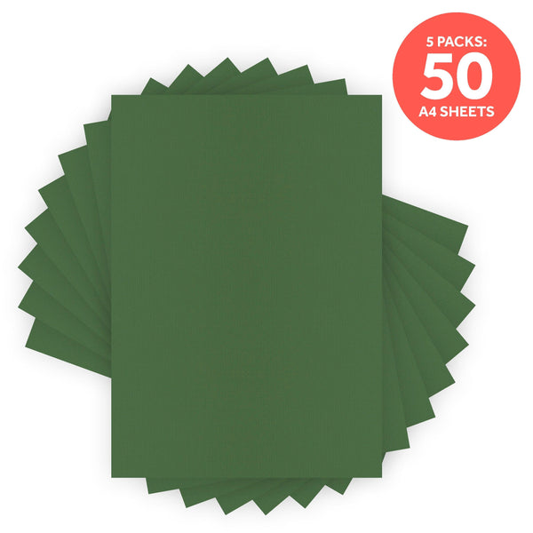 Craft Perfect Classic Card Multipack of 5 - Classic Card  -Fern Green - A4 - 9037e5