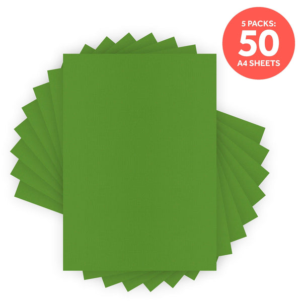 Craft Perfect Classic Card Multipack of 5 - Classic Card  -Grass Green - A4 - 9035e5