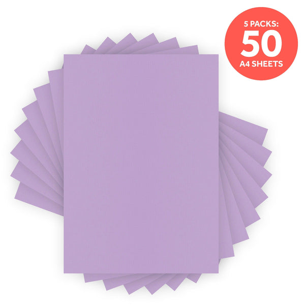 Craft Perfect Classic Card Multipack of 5 - Classic Card - Mauve Purple - A4 - 9052E5