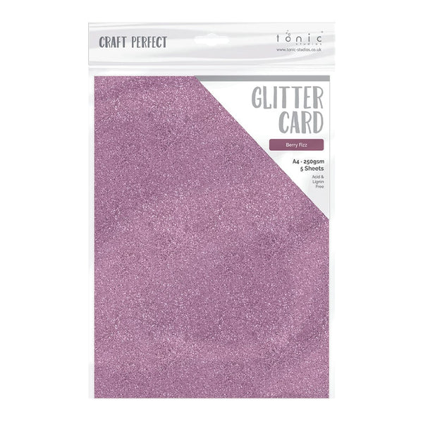 Craft Perfect Glitter Card Craft Perfect - A4 Glitter Cardstock - 5 Pack