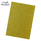 Load image into Gallery viewer, Craft Perfect Glitter Card Craft Perfect - Glitter Card - Gold Dust - A4 (5/PK) - 9940E