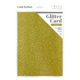 Load image into Gallery viewer, Craft Perfect Glitter Card Craft Perfect - Glitter Card - Gold Dust - A4 (5/PK) - 9940E