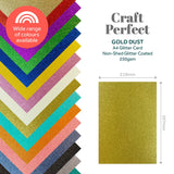 Load image into Gallery viewer, Craft Perfect Glitter Card Craft Perfect - Glitter Card - Gold Dust - A4 (5/PK) - 9940E