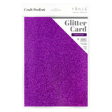 Load image into Gallery viewer, Craft Perfect Glitter Card Craft Perfect - Glitter Card - Nebula Purple - A4 (5/PK) - 9946e