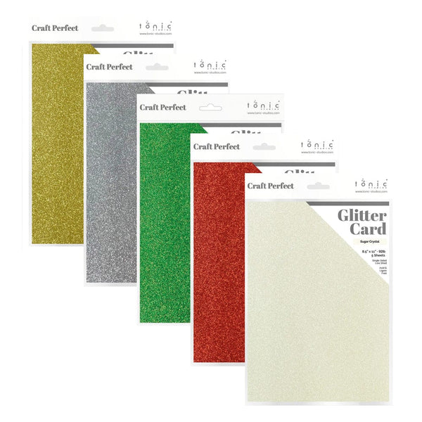 Craft Perfect Glitter Card Craft Perfect Glitter Cardstock Bundle - Celebrate Pack