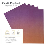 Load image into Gallery viewer, Craft Perfect Glitter Card Craft Perfect - Ombre Glitter Card - Arabian Nights - A4 (5/PK) - 8895e