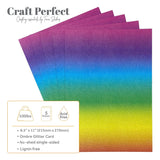 Load image into Gallery viewer, Craft Perfect Glitter Card Craft Perfect - Ombre Glitter Card - Kaleidoscope of Colours - A4 (5/PK) - 8893E