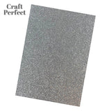 Load image into Gallery viewer, Craft Perfect Glitter Card Multipack of 3 Glitter Card - Silver Screen - A4 - 9941E3