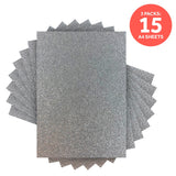 Load image into Gallery viewer, Craft Perfect Glitter Card Multipack of 3 Glitter Card - Silver Screen - A4 - 9941E3