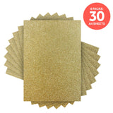 Load image into Gallery viewer, Craft Perfect Glitter Card Multipack of 6 Glitter Card - Welsh Gold - A4 - 9942E6