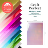 Load image into Gallery viewer, Craft Perfect Iridescent Mirror Card Craft Perfect - High Gloss Iridescent Mirror Card - Prismatic Pink - A4 (5/PK) - 8721E