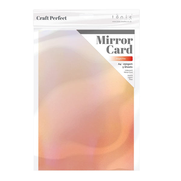 Craft Perfect Iridescent Mirror Card Craft Perfect - Iridescent Mirror Card - Angel Fire - A4 (5/PK) - 9780E