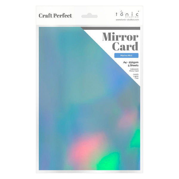 Craft Perfect Iridescent Mirror Card Craft Perfect - Iridescent Mirror Card - Marina Mist - A4 (5/PK) - 9778E