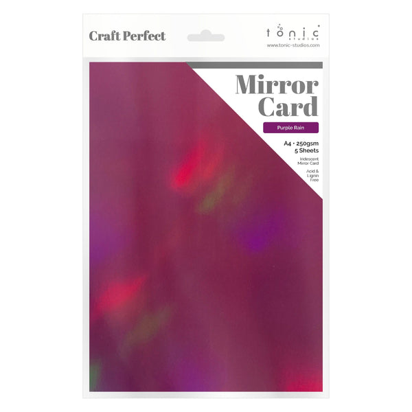 Craft Perfect Iridescent Mirror Card Craft Perfect - Iridescent Mirror Card - Purple Rain - A4 (5/PK) - 9773E