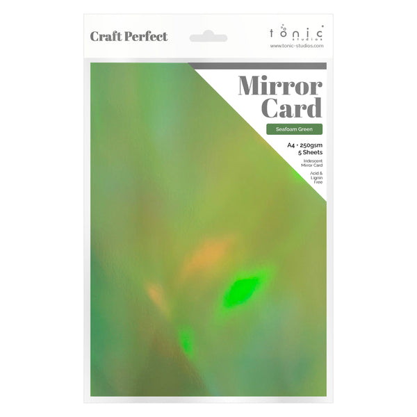 Craft Perfect Iridescent Mirror Card Craft Perfect - Iridescent Mirror Card - Seafoam Green - A4 (5/PK) - 9774E