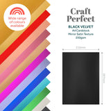 Load image into Gallery viewer, Craft Perfect Mirror Card Craft Perfect - Black Velvet Mirror Card Craft Perfect - Satin Mirror Card - Black Velvet A4 - 9474E