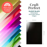 Load image into Gallery viewer, Craft Perfect Mirror Card Craft Perfect - Glossy Black Mirror Card Craft Perfect - Mirror Card - Glossy Black A4 - 9444E