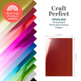 Load image into Gallery viewer, Craft Perfect Mirror Card Craft Perfect - Mirror Card - High Gloss - Opera Red - A4 (5/PK) - 9447e