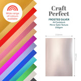 Load image into Gallery viewer, Craft Perfect Mirror Card Craft Perfect – Mirror Card - Satin Effect - Frosted Silver - A4 - 250gsm - 5 Sheet - 9467E