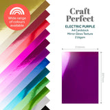 Load image into Gallery viewer, Craft Perfect Mirror Card Multipack of 4 Mirror Card - Electric Purple A4 - 9440E4