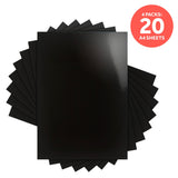 Load image into Gallery viewer, Craft Perfect Mirror Card Multipack of 4 Mirror Card -Glossy Black A4 - 9444E4