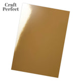 Load image into Gallery viewer, Craft Perfect Mirror Card Multipack of 4 Mirror Card - High Gloss - Harvest Gold - A4 - 9442E4