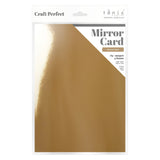 Load image into Gallery viewer, Craft Perfect Mirror Card Multipack of 4 Mirror Card - High Gloss - Harvest Gold - A4 - 9442E4