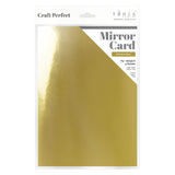 Load image into Gallery viewer, Craft Perfect Mirror Card Multipack of 4 Mirror Card - Polished Gold A4 - 9436E4