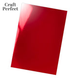 Load image into Gallery viewer, Craft Perfect Mirror Card Multipack of 4 Mirror Card - Ruby Red A4 - 9438E4